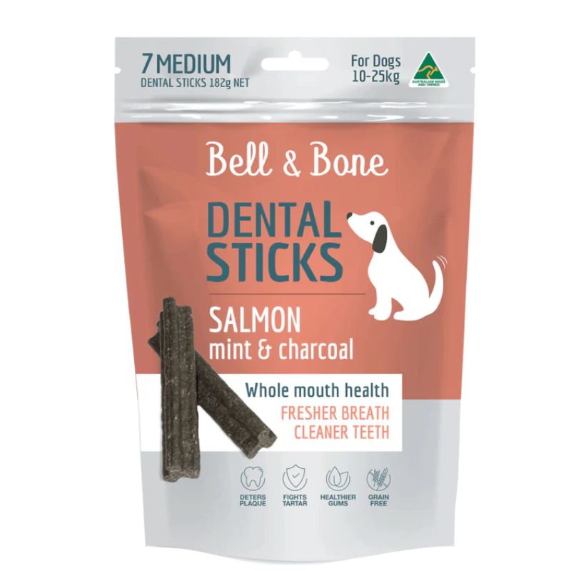 Bell & Bone Dental Sticks - Salmon, Mint, Charcoal