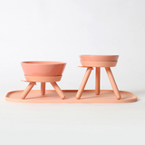 Inherent Oreo Short Table Medium Bowl - Pink - dogthings.co