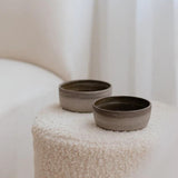 Peachy Dogs - Ceramic Dog Bowl in Grey