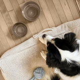 Peachy Dogs - Ceramic Dog Bowl in Grey