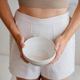 Peachy Dogs - Ceramic Dog Bowl in Cream