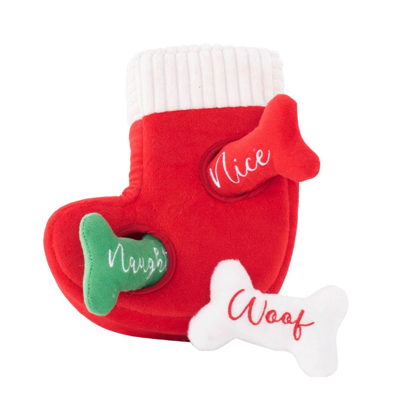 Zippy Paws Naughty or Nice Stocking dogthings.co