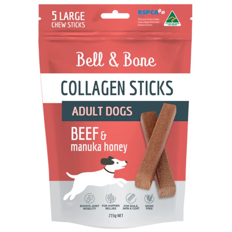 Bell & Bone Collagen Sticks for Adult Dog - Beef and Manuka Honey