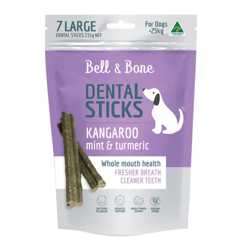 Bell & Bone Dental Sticks - Kangaroo, Mint, Turmeric