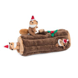 Zippy Paws - Yule Log Burrow Toy - dogthings.co