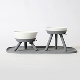 Inherent Oreo Short Table Medium Bowl - Grey - dogthings.co