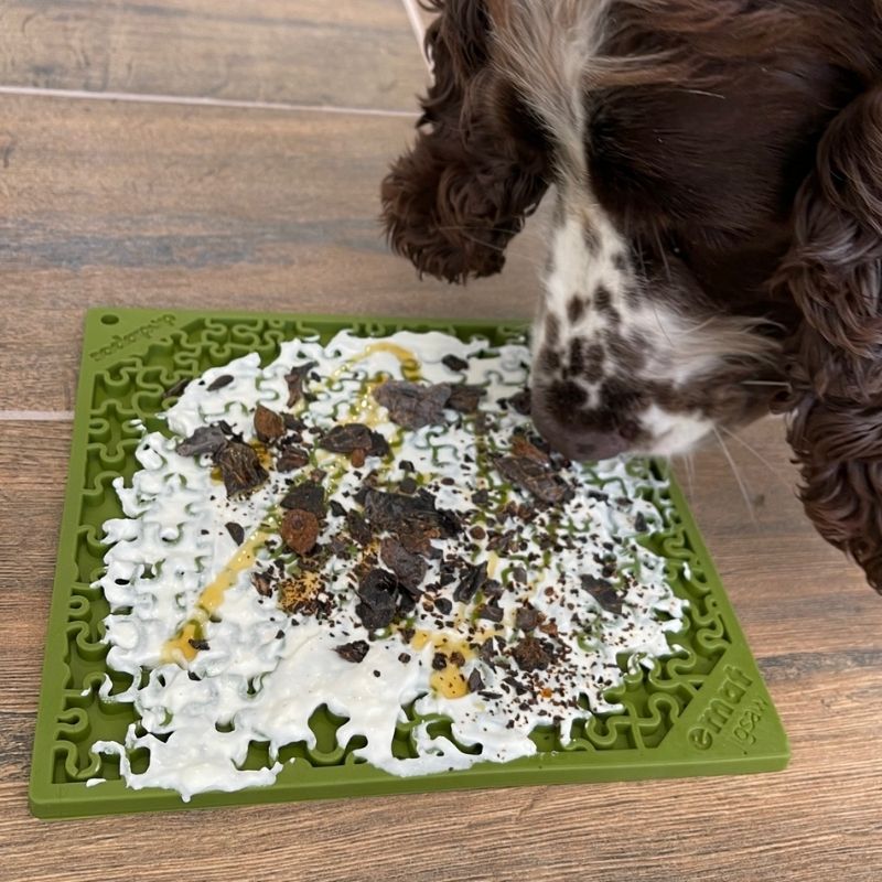 Sodapup - Jigsaw Enrichment Mat in Olive