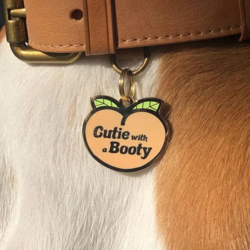 Two Tails Pet Company - Cutie with a Booty Pet ID Tag