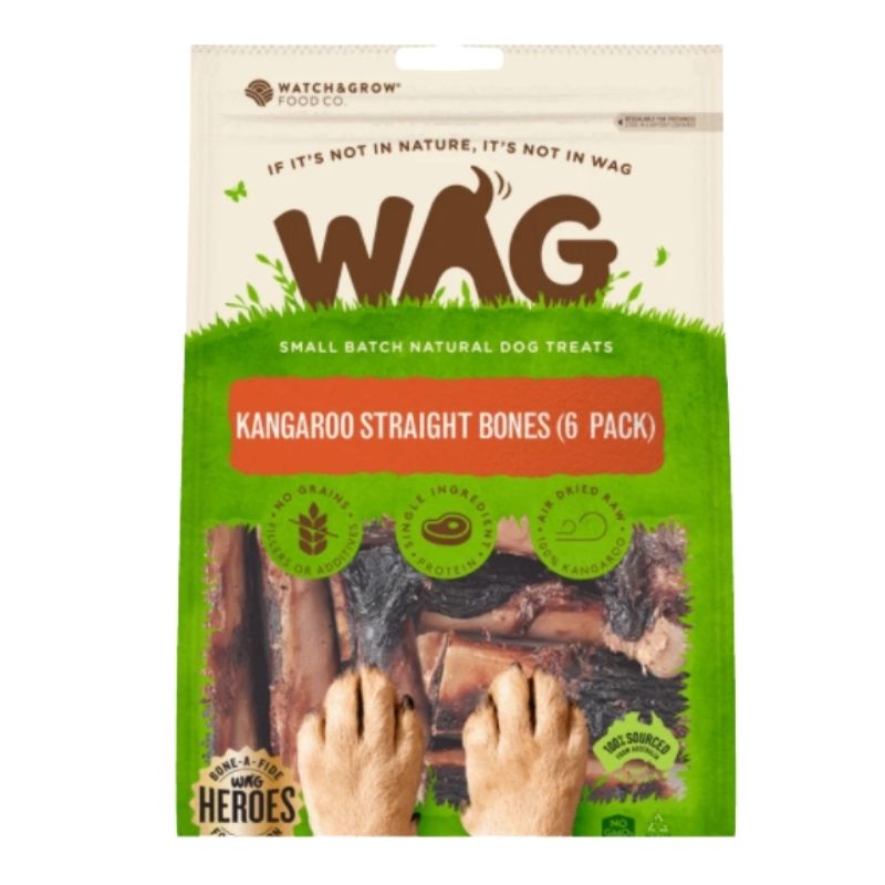 WAG - Kangaroo Straight Bones 6 pk