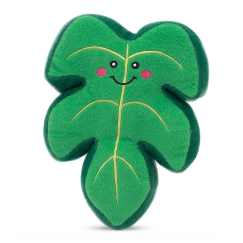 Zippy Paws - Monstera Leaf Squeaker Toy - dogthings.co