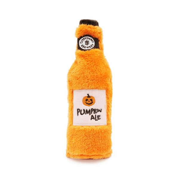 Zippy Paws - Pumpkin Ale Squeaker Bottle Dog Toy - dogthings.co