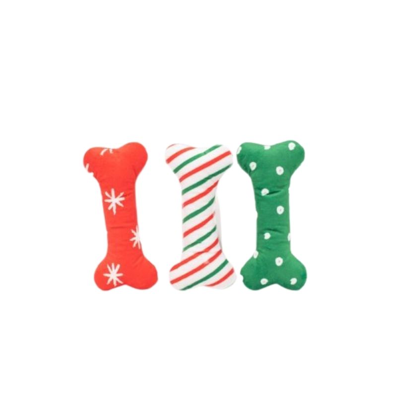 Zippy Paws - Holiday Patterned Bones 3pk