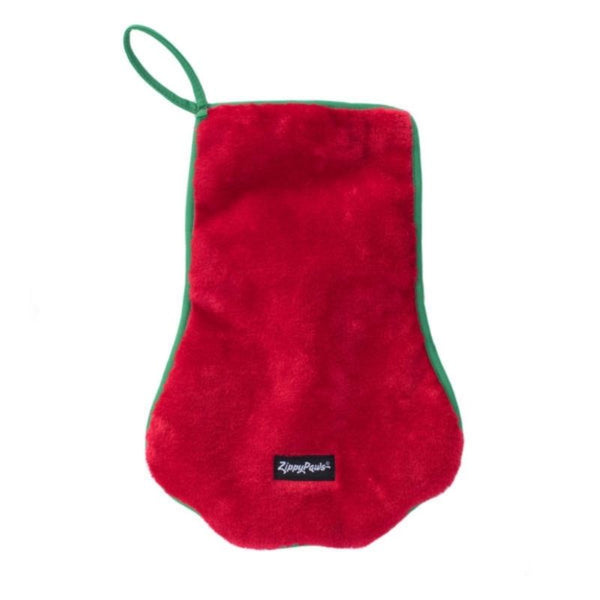 Zippy Paws - Christmas Stocking - Red Paw - dogthings.co