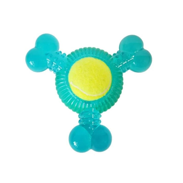 Adog - 3 Bones Squeaker Tennis Ball Toy - dogthings.co