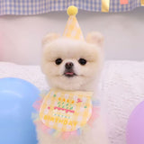 dogthings - Rainbow Birthday Bib and Hat Set