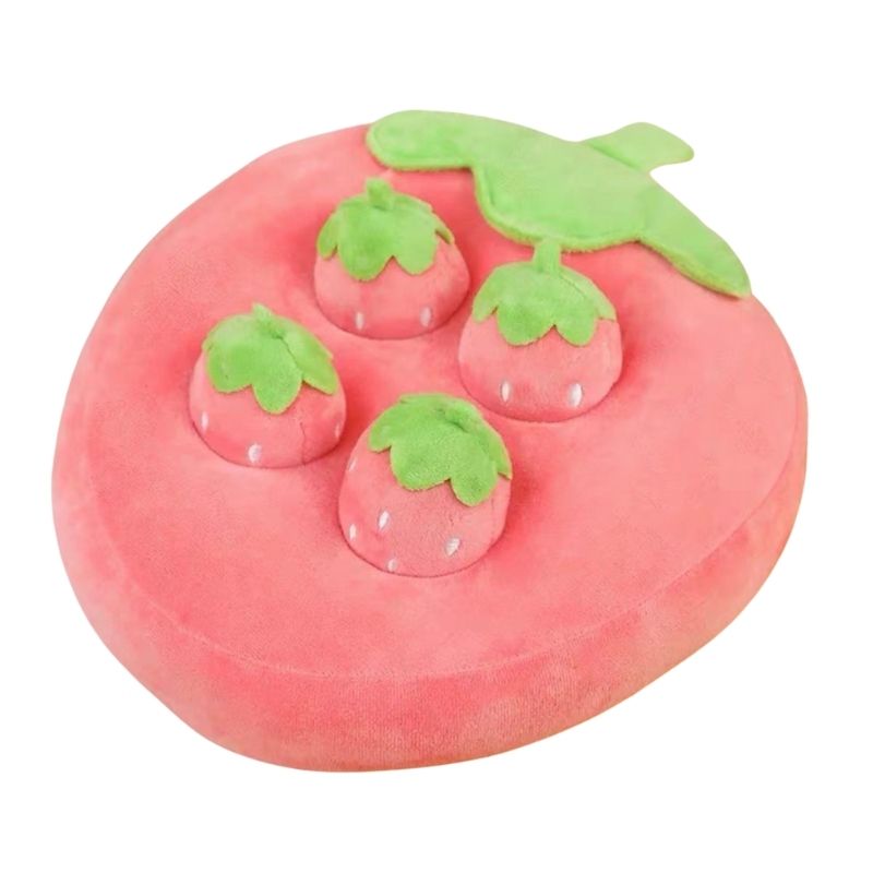 dogthings Strawberry Interactive Dog Toy
